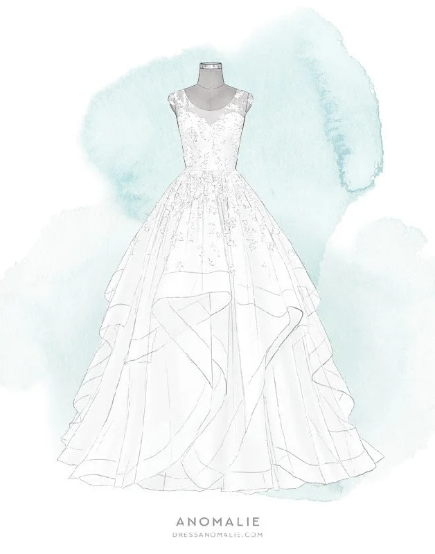 Great Deals Anomalie Champagne-pink Tiered Tulle Ballgown