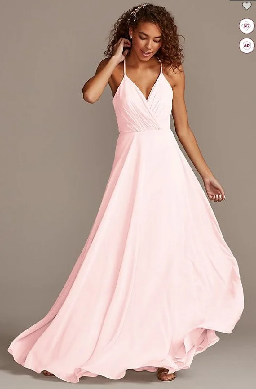 Can't Miss David's Bridal Spaghetti Strap Full Skirt Bridesmaid Dress