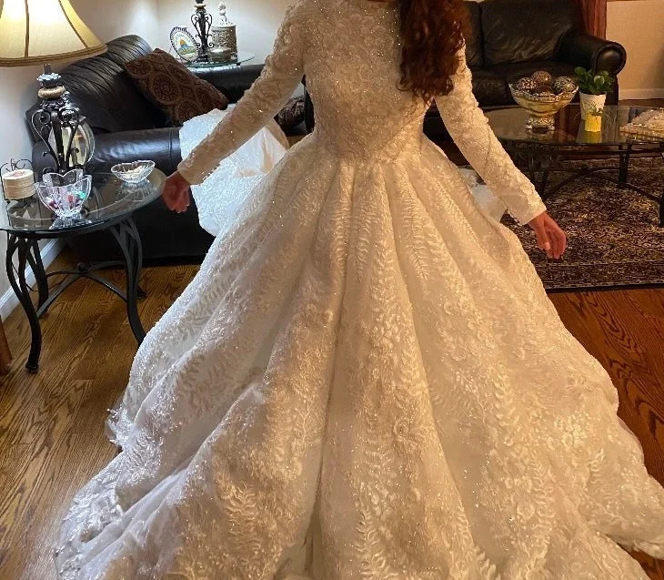 Deal Dash Other Long Sleeved High Neckline Ball Gown