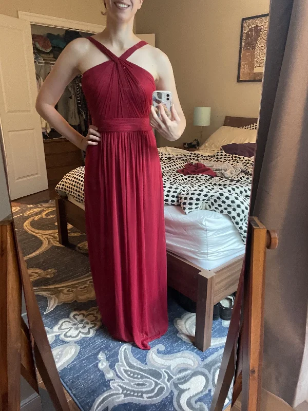 Lowest Price David's Bridal Y-Neck Long Mesh Dress