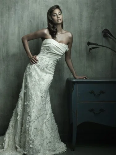 Incredible Offers Allure Bridals C143 Lace w/3D Flowers + Ruffles