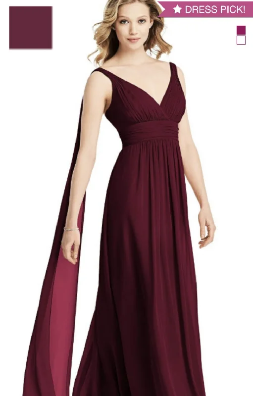 Discount Days Dessy - Style: JP1027 +; Fabric: Lux Chiffon ; Cabernet