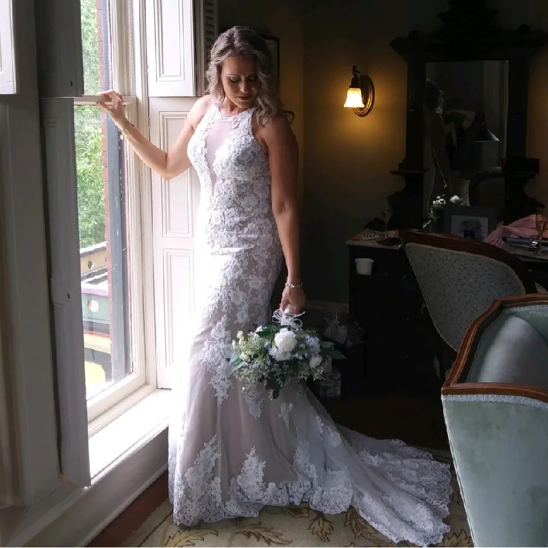Weekend Flash Sale David's Bridal Galina Signature Illusion Keyhole Applique We