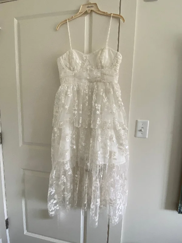 Epic Deals Other Ivory Blossom Sequin Tiered Midi Dress