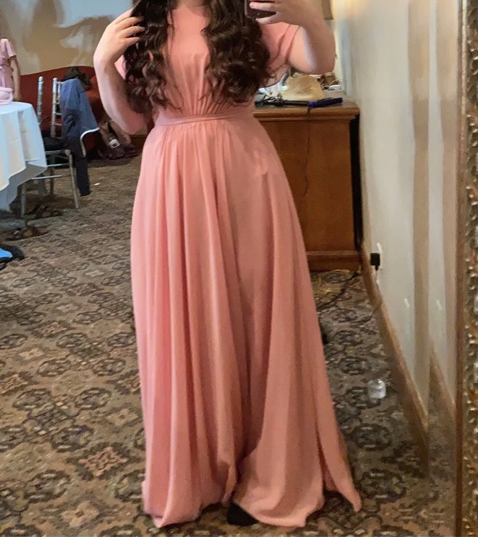 Fantastic Deals Other A-Line Scoop Neck Floor Length Dress with Ruffle