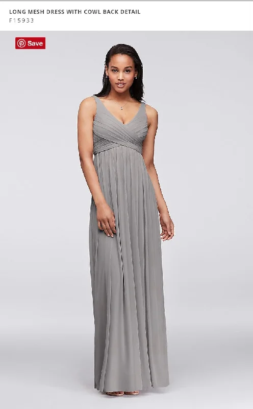 Deal of the Day David's Bridal 31011684 Long Mesh with Cowl Mercury