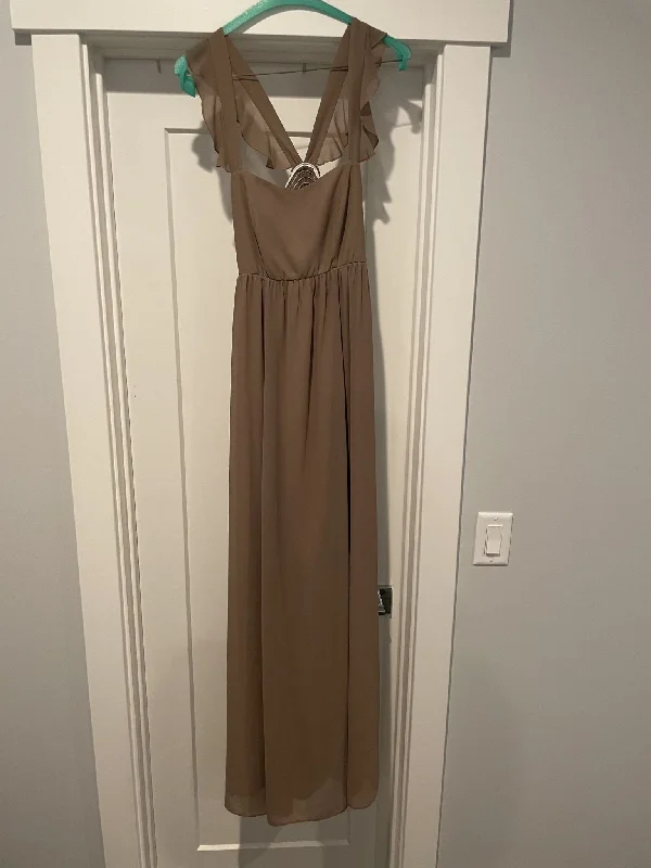 Clearance Items Show Me Your MuMu June Maxi Chiffon in Dune