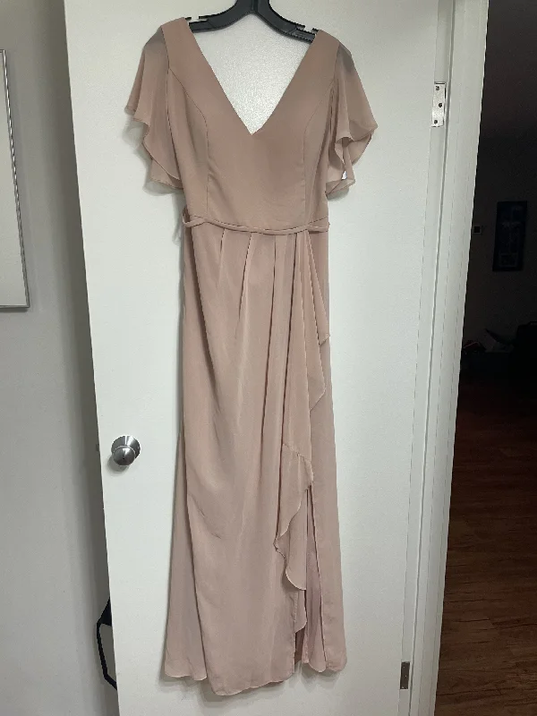 Daily Deals David's Bridal Flutter Sleeve with Cascade - 31151233