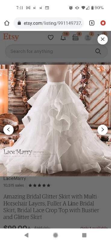 Instant Savings Other Bridal Overskirt/Skirt