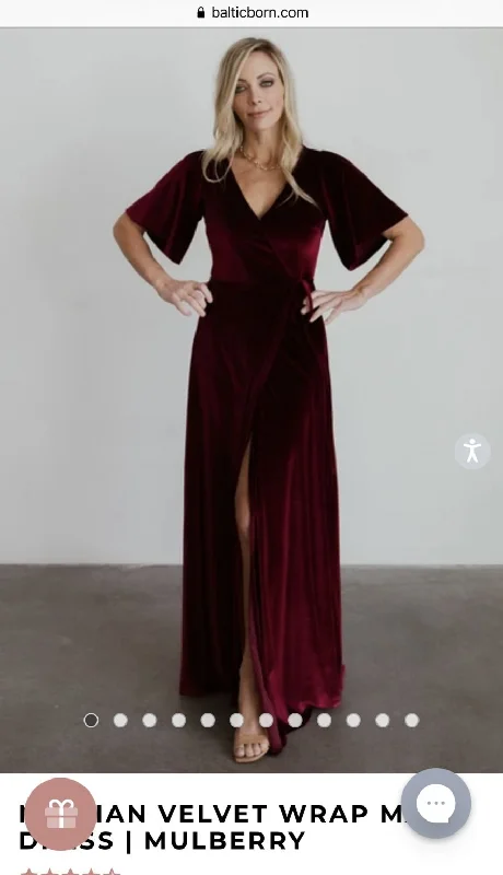 Price Cut Other Baltic born - MEGHAN VELVET WRAP MAXI DRESS | MULB