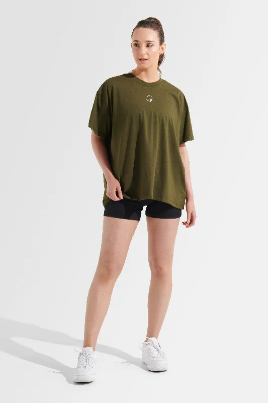 Weekend Deal Adapt Oversized Tee - Army Green