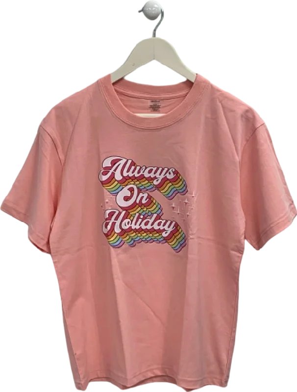 Factory Direct Sale Always on Holiday Pink Graphic T-Shirt S