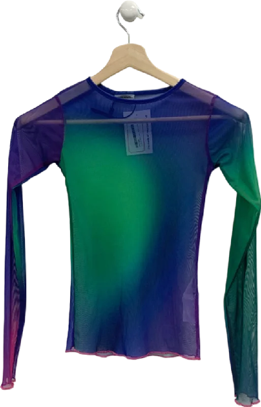 Year-End Sale Reliked Green Mesh Top UK S