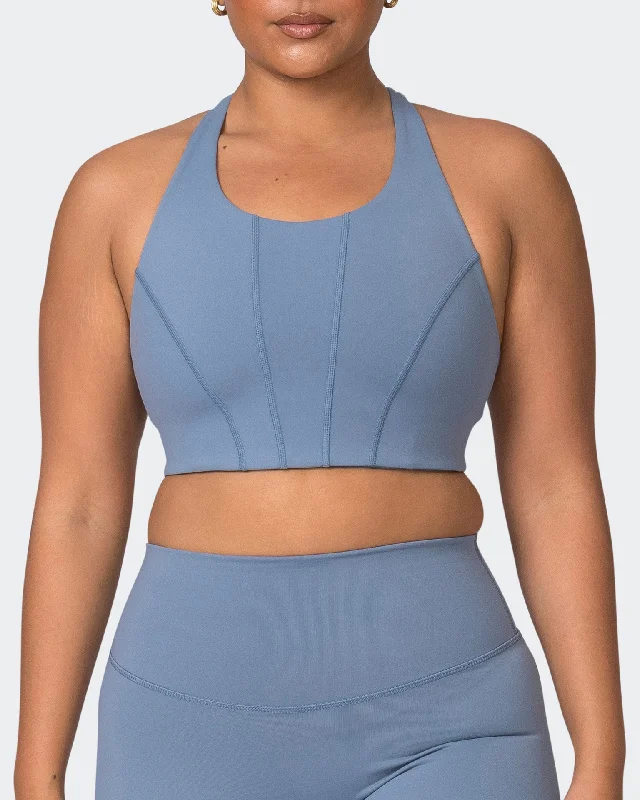 Limited Stock Snatched Bra - Stone Blue