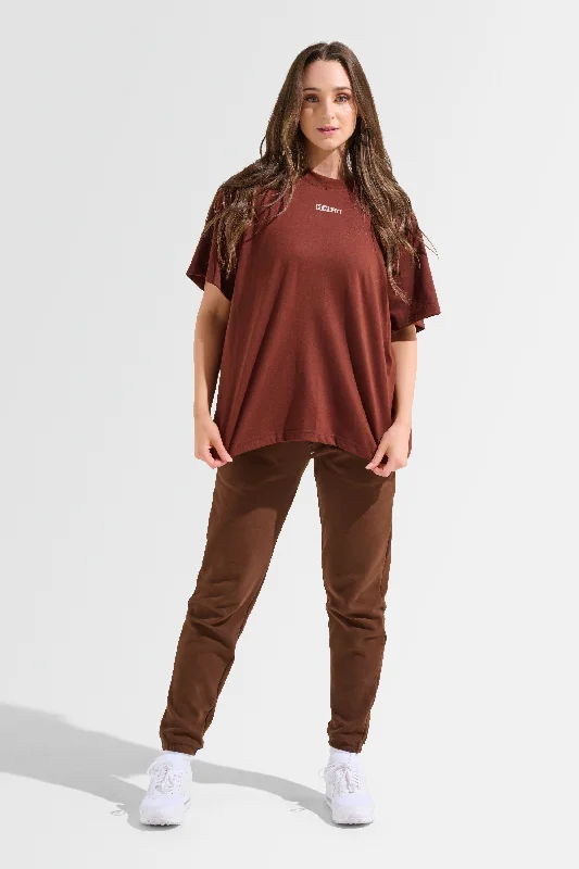 Buy More, Save More Statement Oversized Tee - Brown