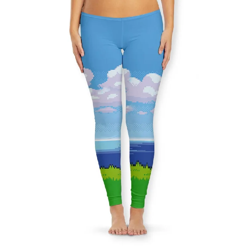 Discount Mania 8-Bit Ocean Women's Leggings