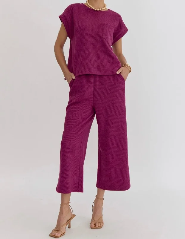 Unbeatable Prices Amber Plum Cropped Pant