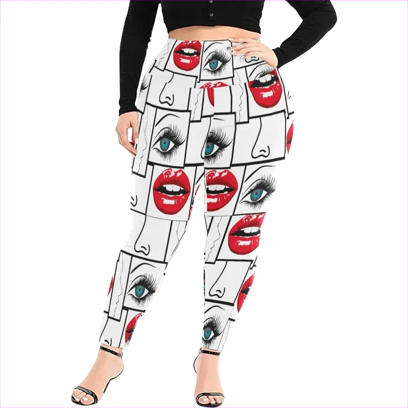 Time-Limited Offer Attributes Womens High Waist Voluptuous Plus Size Leggings