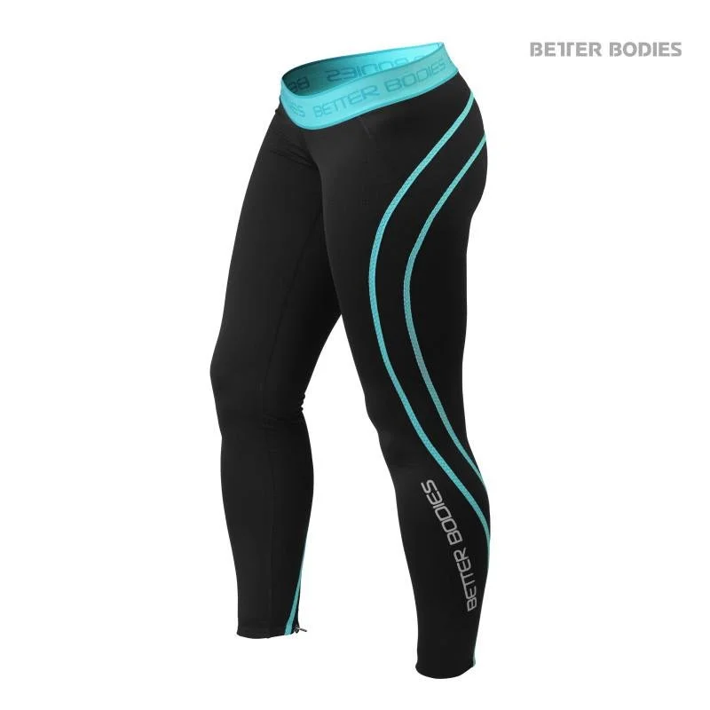 Fantastic Offers Better Bodies Athlete Tights - Black-Aqua