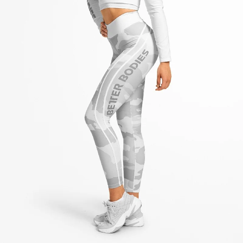 New Markdowns Better Bodies Camo High Tights - White Camo