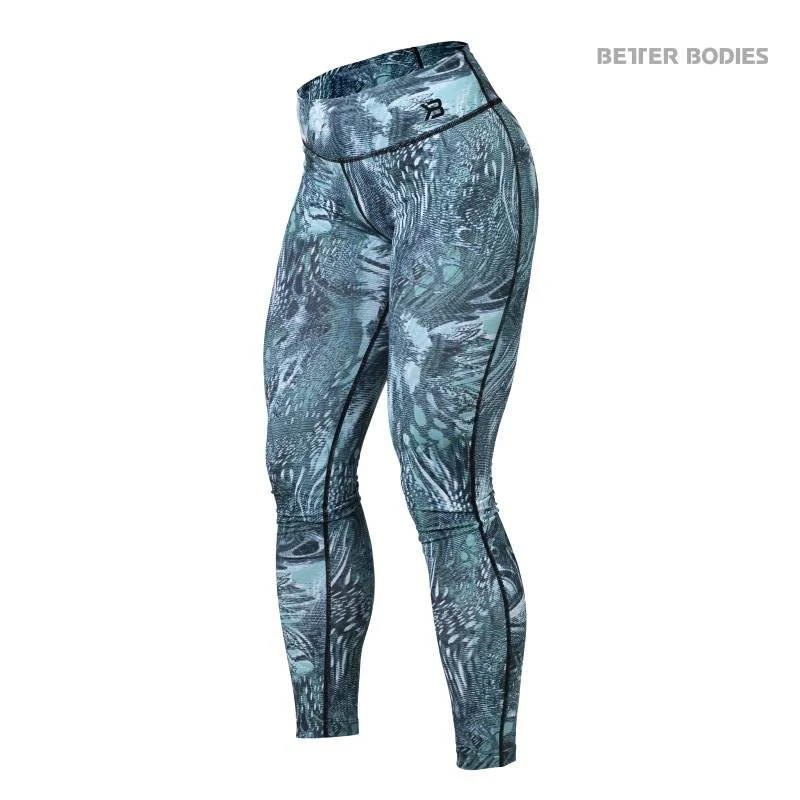 Incredible Offers Better Bodies Printed Tights - Turqoise