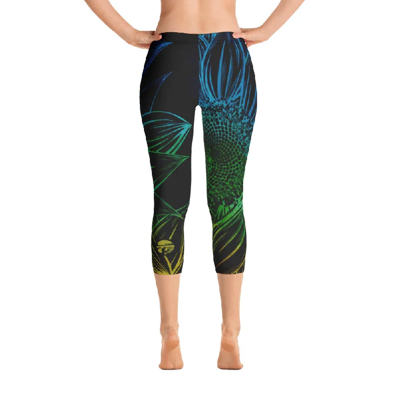 Deal of the Week Capri Legging - EVENING SPRING - (Yoga/Active/Surf Leggings)