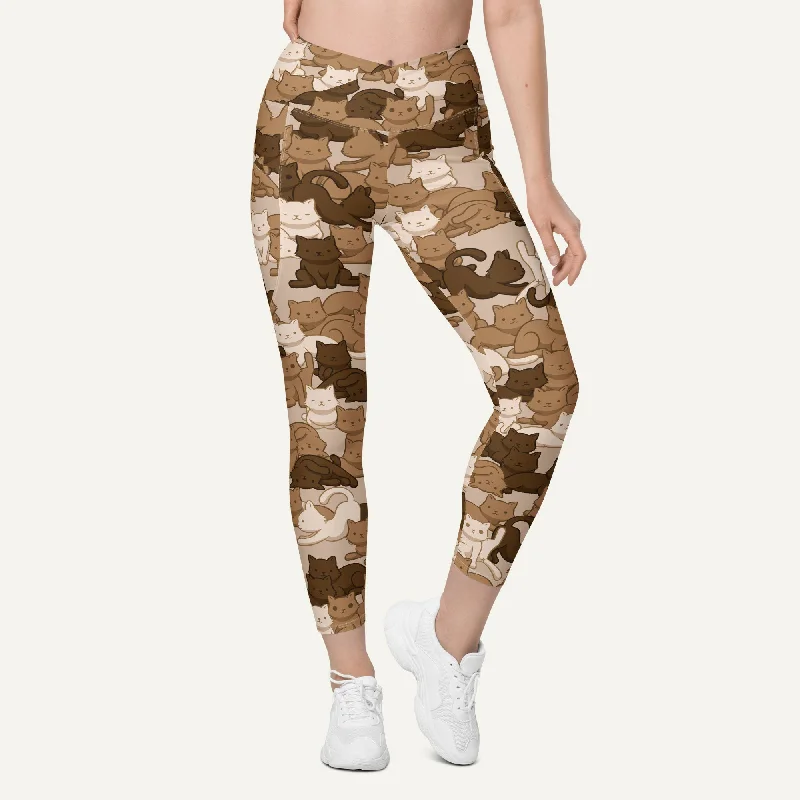 Last Chance Cats Camouflage Desert Crossover Leggings With Pockets