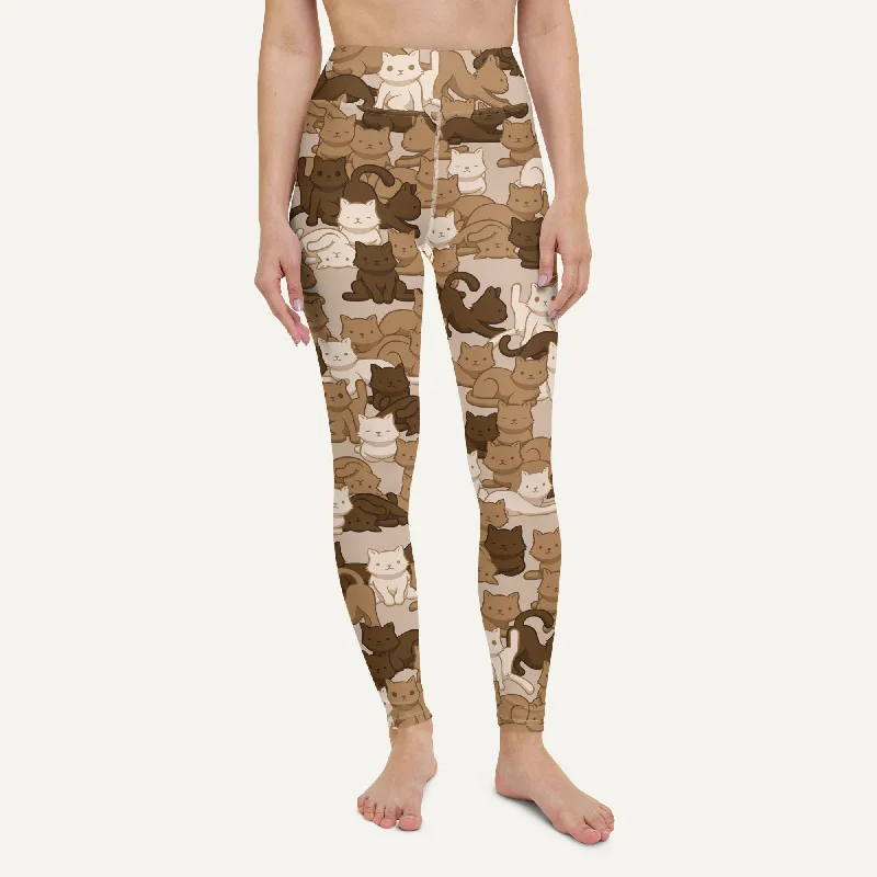 Doorbuster Deal Cats Camouflage Desert High-Waisted Leggings