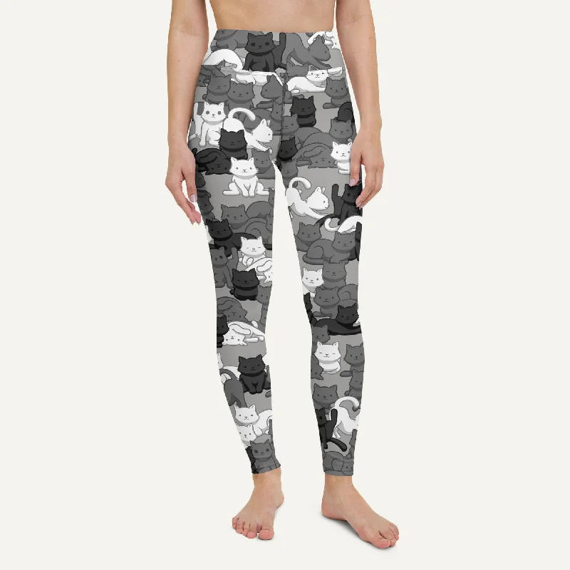 Exclusive Online Offer Cats Camouflage Urban High-Waisted Leggings