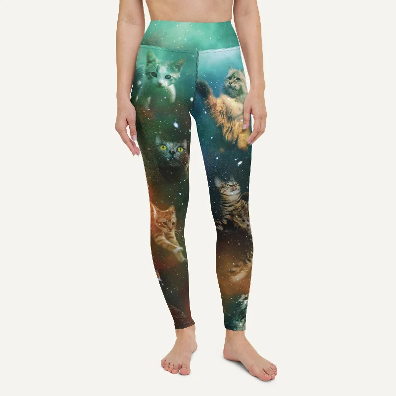Weekend Special Cats In Space High-Waisted Leggings