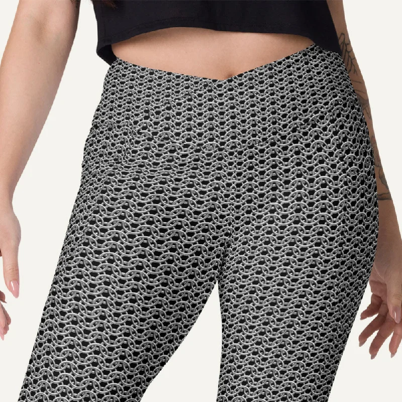 Season Finale Sale Chain Mail Crossover Leggings With Pockets