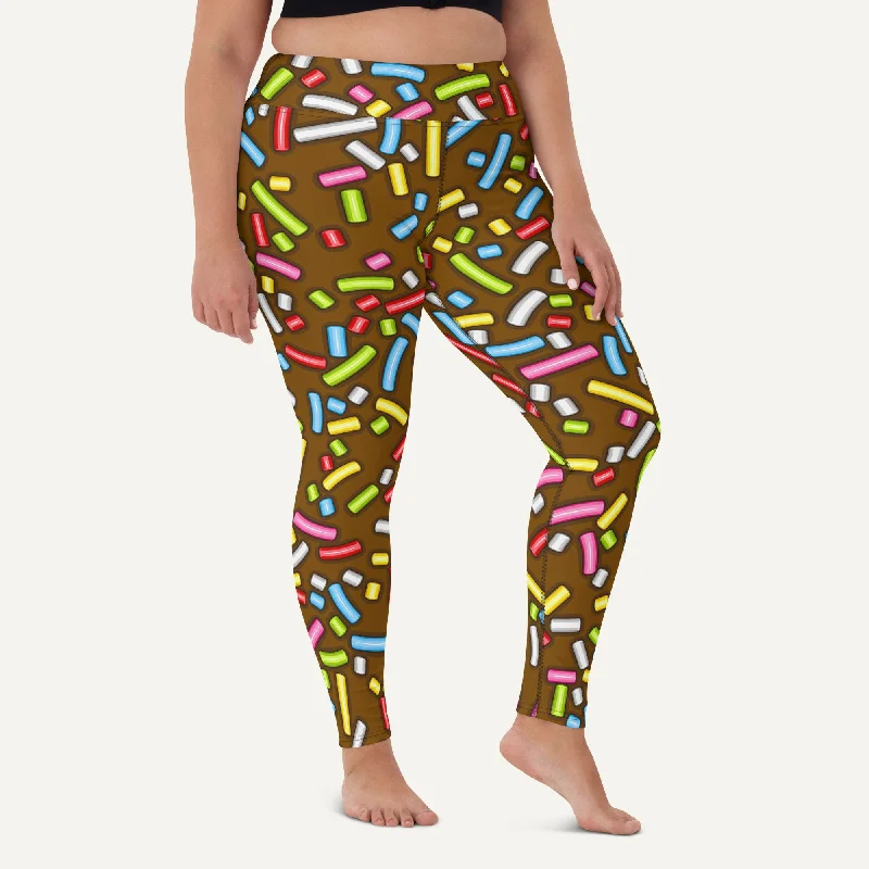 Price Rollback Chocolate Donut Sprinkles High-Waisted Leggings