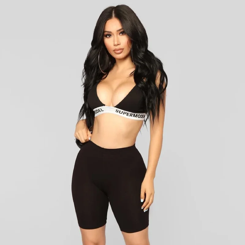 Grand Opening Sale Curves For Days Biker Shorts - Black
