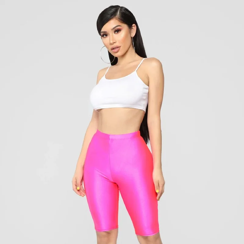 Midnight Sale Curves For Days Biker Shorts - Hot Pink