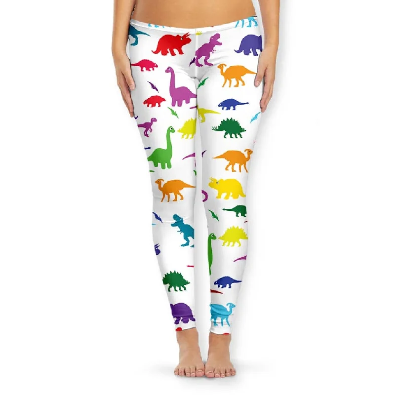 Midnight Madness Dino Print Women's Leggings
