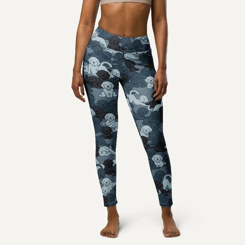 Limited Edition Dogs Camouflage Navy High-Waisted Leggings
