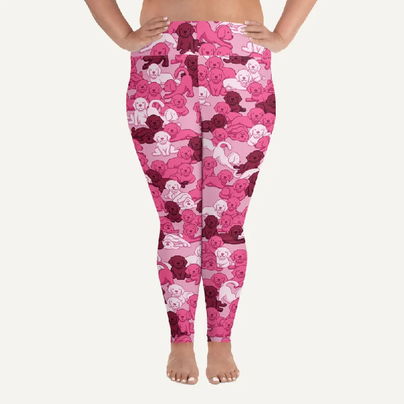 Savings Galore Dogs Camouflage Pink Plus Size Leggings