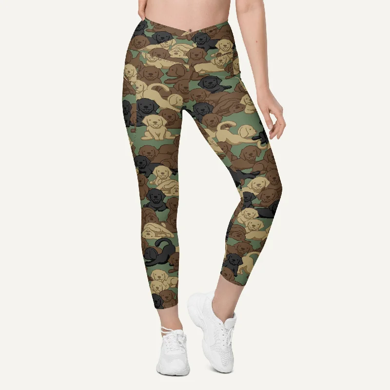 Price Drop Dogs Camouflage Woodland Crossover Leggings With Pockets