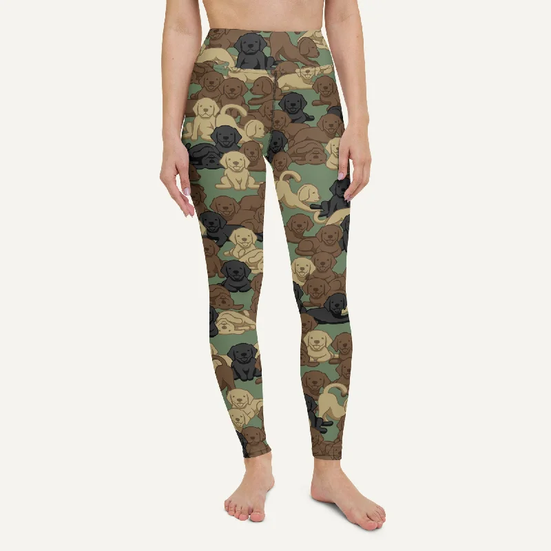 Today Only Dogs Camouflage Woodland High-Waisted Leggings