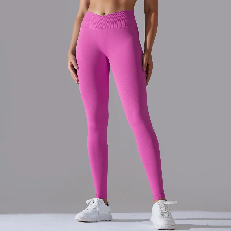Weekend Deal Seamless Knitted Solid Color Yoga Pants (12 colors)