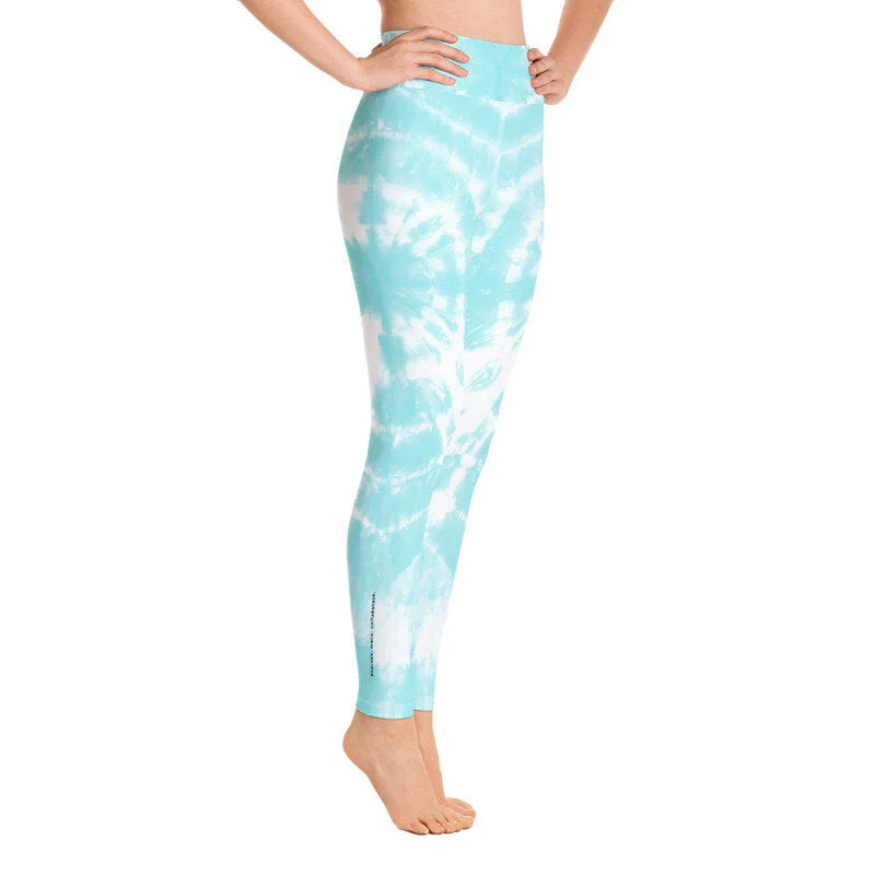 Price Cut Express Turquoise Tie-Dye High Waist Yoga Leggings