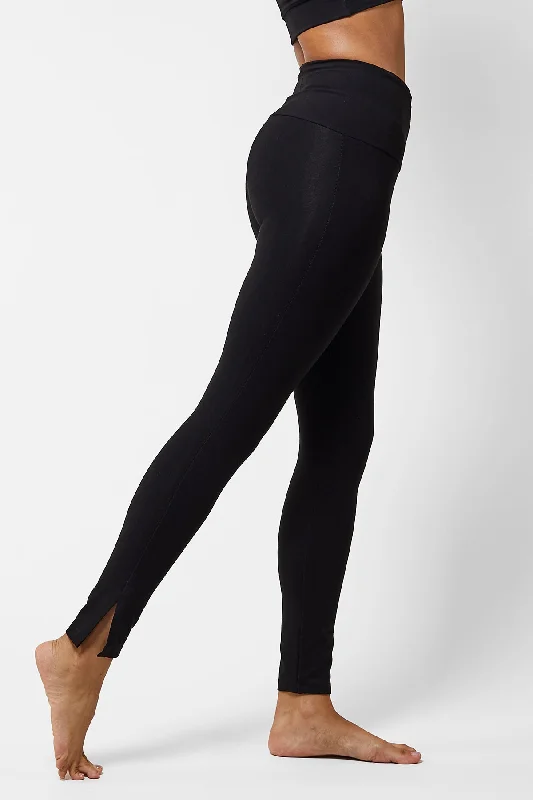 Instant Savings Extra Strong Compression Slit Leggings Black