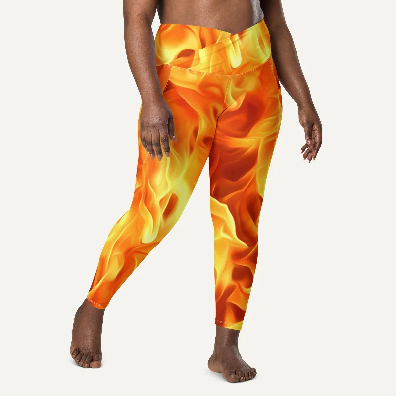 Weekend Deal Fire Crossover Leggings With Pockets