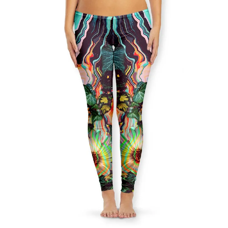 Limited Availability Floral Glitch Women's Leggings
