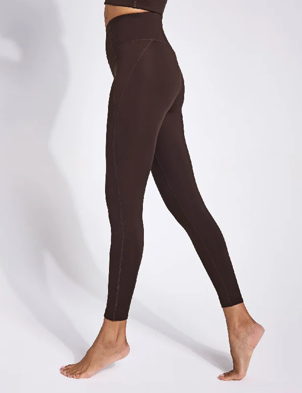 Price Meltdown Compressive High Waisted Legging - Cocoa Bean
