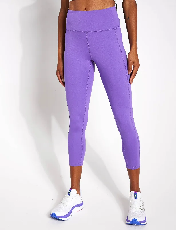 Overstock High Waisted 7/8 Pocket Legging - Retro Violet