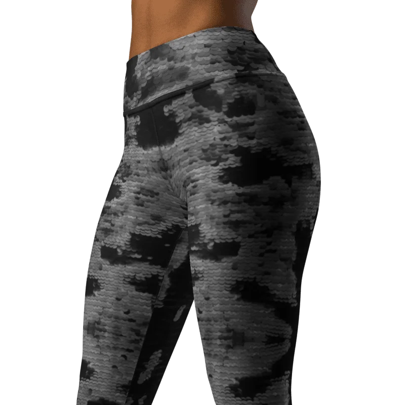 Best Bargains Gray Mermaid High Waist Yoga Leggings