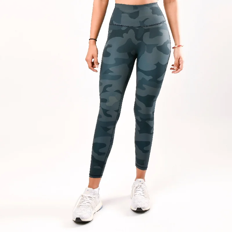 Don't Wait Gunmetal Camo Seamless Leggings