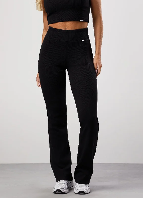 Exclusive Preview Gym King 365 Rib Flared Legging - Black