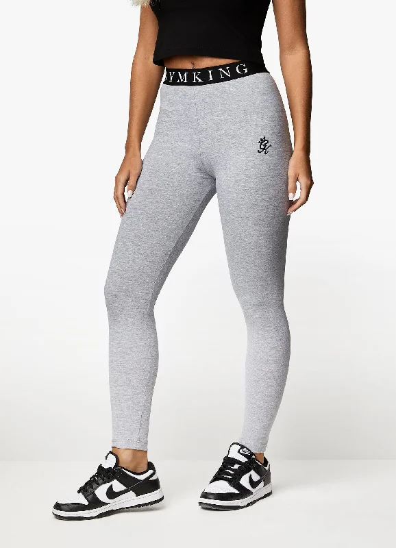 Instant Savings Gym King Linear Tape Legging - Grey Marl